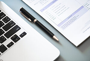 flat lay of business concept